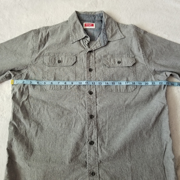 WRANGLER Set of 2 Woven Twill Classic Short Sleeve Shirts Size M - Picture 11 of 13